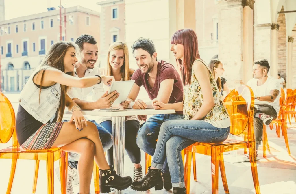 Visual of a wellness community gathering